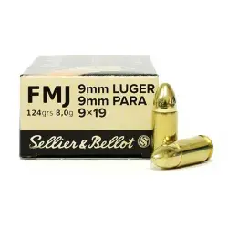 Nb. kul. S&B 9MM Luger - FMJ 8.0g