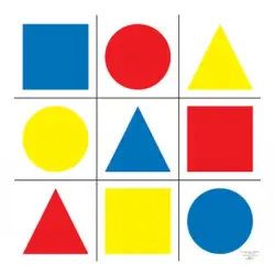Tarcza - Figury geometryczne kolorowe (450 x 450 mm)