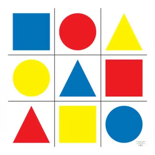 Tarcza - Figury geometryczne kolorowe (450 x 450 mm)