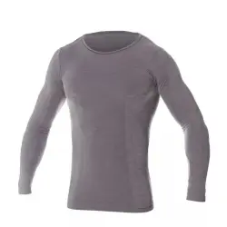 Koszulka Brubeck COMFORT WOOL ciemnoszary packshot