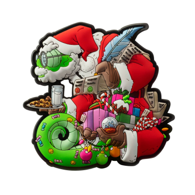 Helikon-Tex - Emblemat Chameleon Christmas - Czerwony / Zielony - OD-CCR-RB-2582A